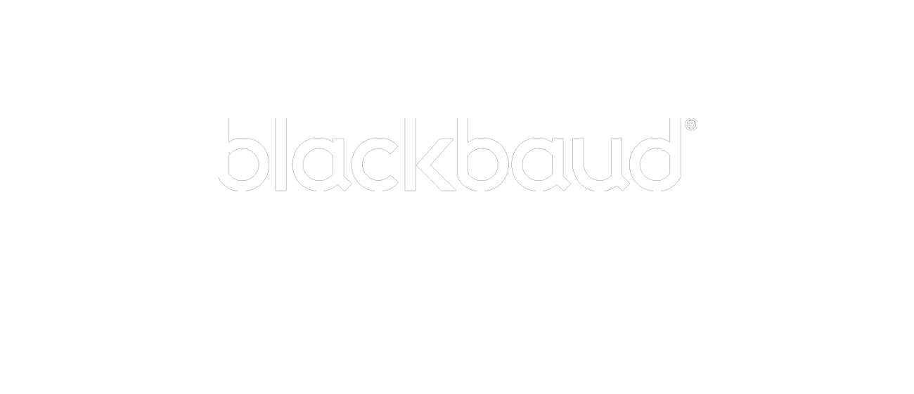 Blackbaud logo white