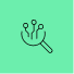 magnifying glass highlighting spokes that represent ai models